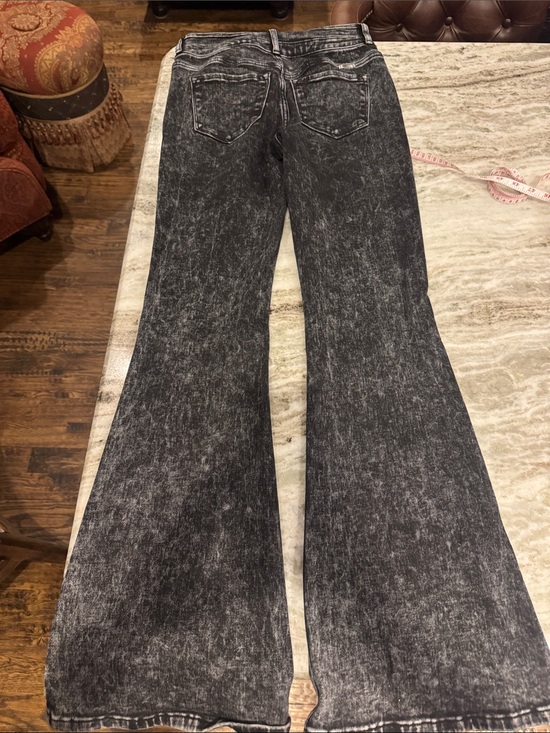 Kancan Denim - KanCan Black Acid-Wash Flare Jeans